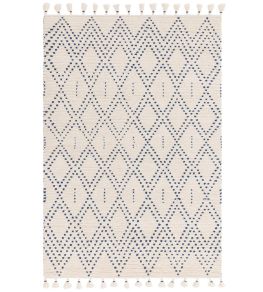 Nepal Diamond Rug by Asiatic Cream Blue Nepal Diamond Rug by Asiatic Cream Blue