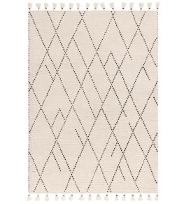Nepal Linear Rug by Asiatic Cream Black Nepal Linear Rug by Asiatic Cream Black