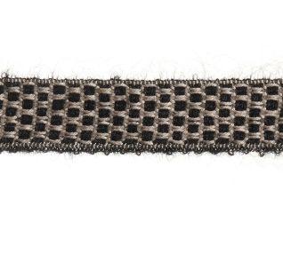Neva 20mm Mohair Braid Trimming by Houles Charbon