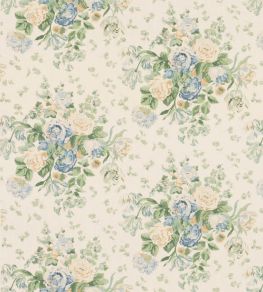 New Floral Bouquet Fabric by Mulberry Home Blue/Green New Floral Bouquet Fabric by Mulberry Home Blue/Green