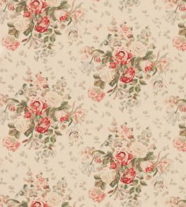 New Floral Bouquet Fabric by Mulberry Home Red/Green
