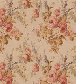 New Vintage Floral Fabric by Mulberry Home Soft Red/Lovat New Vintage Floral Fabric by Mulberry Home Soft Red/Lovat