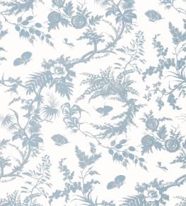 Newlands Toile Wallpaper by Anna French Soft Blue Newlands Toile Wallpaper by Anna French Soft Blue