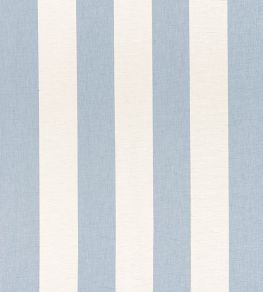 Newport Stripe Fabric by Thibaut Navy and Linen