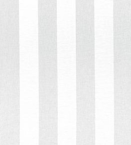 Newport Stripe Fabric by Thibaut Platinum and White