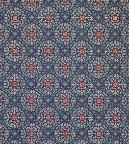 La Moulade Fabric by Nina Campbell Indigo/Crimson La Moulade Fabric by Nina Campbell Indigo/Crimson