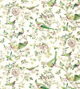 Perdana Fabric by Nina Campbell Emerald/Fuchsia/Ivory Perdana Fabric by Nina Campbell Emerald/Fuchsia/Ivory