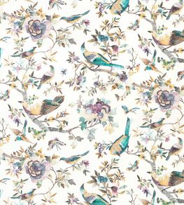 Perdana Fabric by Nina Campbell Aqua/Amethyst Perdana Fabric by Nina Campbell Aqua/Amethyst