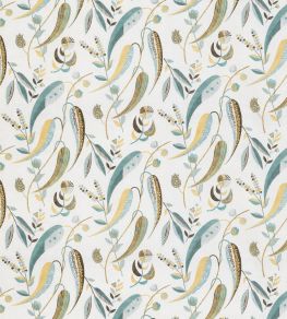 Colbert Fabric by Nina Campbell Aqua/ Ochre Colbert Fabric by Nina Campbell Aqua/ Ochre