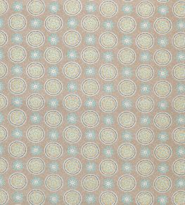Garance Fabric by Nina Campbell Taupe/ Aqua Garance Fabric by Nina Campbell Taupe/ Aqua