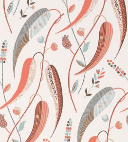 Colbert Wallpaper by Nina Campbell CORAL/AQUA Colbert Wallpaper by Nina Campbell CORAL/AQUA