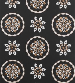Garance Wallpaper by Nina Campbell BLACK Garance Wallpaper by Nina Campbell BLACK
