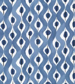 Beau Rivage Fabric by Nina Campbell Beige/Indigo Beau Rivage Fabric by Nina Campbell Beige/Indigo