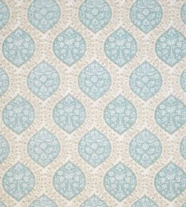 Marguerite Fabric by Nina Campbell Aqua/Taupe
