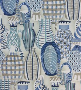Collioure Wallpaper by Nina Campbell Blue/Beige Collioure Wallpaper by Nina Campbell Blue/Beige