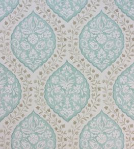 Marguerite Wallpaper by Nina Campbell Aqua/Taupe