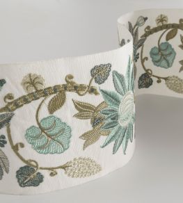 Trianon Floral Trimming by Nina Campbell FLORAL AQUA/BEIGE/IVORY Trianon Floral Trimming by Nina Campbell FLORAL AQUA/BEIGE/IVORY