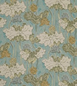 Ninfea Mania Fabric by Jim Thompson No.9 Olive Ninfea Mania Fabric by Jim Thompson No.9 Olive