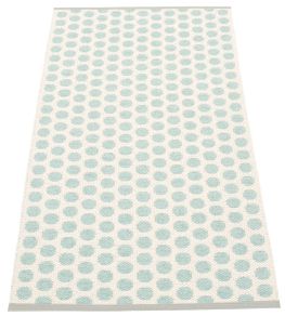 Noa Rug by Pappelina Pale Turquoise/Vanilla