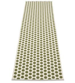 Noa Runner Rug by Pappelina Dark Olive/Vanilla