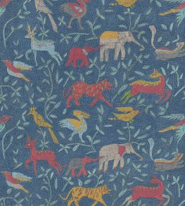 Noah's Ark Wallpaper by GP & J Baker Indigo Noah's Ark Wallpaper by GP & J Baker Indigo