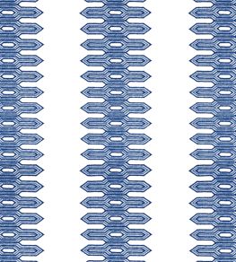 Nola Stripe Embroidery Fabric by Thibaut Navy Nola Stripe Embroidery Fabric by Thibaut Navy