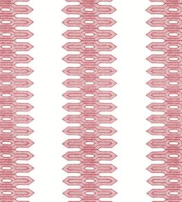 Nola Stripe Embroidery Fabric by Thibaut Pink