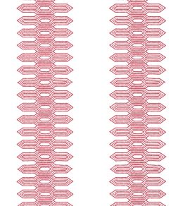 Nola Stripe Wallpaper by Thibaut Pink