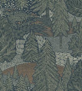 Northern Forest Wallpaper by Borastapeter Blue Northern Forest Wallpaper by Borastapeter Blue