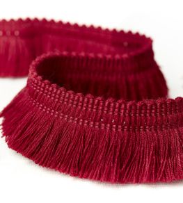 Norton Fringe Trim by Sanderson Cranberry Norton Fringe Trim by Sanderson Cranberry