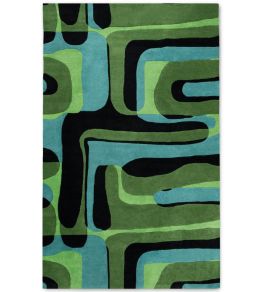 Nostalgia Rug by MINDTHEGAP Green/Blue