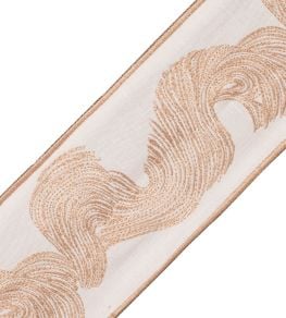 Oahu Embroidered Border Trimming by Samuel & Sons Shell Oahu Embroidered Border Trimming by Samuel & Sons Shell