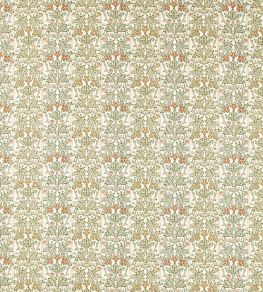 Oak & Blossom Fabric by Morris & Co Chestnut/Primrose