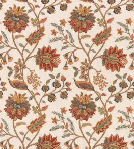 Oakhill Fabric by Mulberry Home Blue/Russet Oakhill Fabric by Mulberry Home Blue/Russet