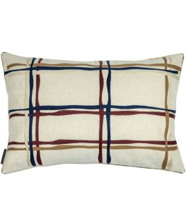 Oban Cushion 40 x 60cm by Maison Casamance Bleu Aubergine Oban Cushion 40 x 60cm by Maison Casamance Bleu Aubergine