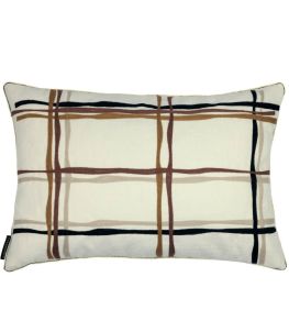 Oban Cushion 40 x 60cm by Maison Casamance Ocre Noir Oban Cushion 40 x 60cm by Maison Casamance Ocre Noir