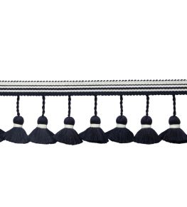 Oceanside Tassel Fringe Trimming by Samuel & Sons Navy Oceanside Tassel Fringe Trimming by Samuel & Sons Navy