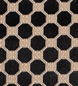 Octavia Velvet Fabric by Schumacher Onyx