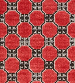 Octavia Velvet Fabric by Schumacher Ruby