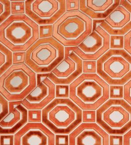 Octavian Velvet Fabric by Jim Thompson Coral