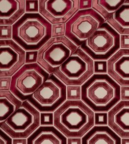 Octavian Velvet Fabric by Jim Thompson Garnet