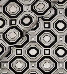 Octavian Velvet Fabric by Jim Thompson Onyx