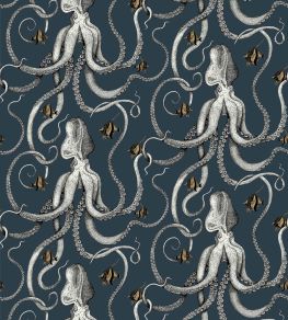 Octopoda Grand Wallpaper by Josephine Munsey Deep Sea Blue Octopoda Grand Wallpaper by Josephine Munsey Deep Sea Blue