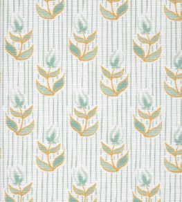 Odette Fabric by Kate Medlicott Duck Egg & Ochre Odette Fabric by Kate Medlicott Duck Egg & Ochre