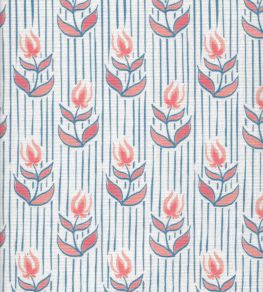 Odette Fabric by Kate Medlicott Indigo & Raspberry