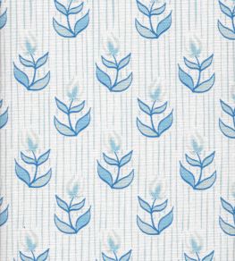 Odette Fabric by Kate Medlicott Ocean & Cloudy Blue
