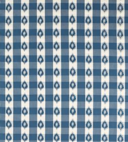 Odisha Check Fabric by Sanderson Indigo/Madder