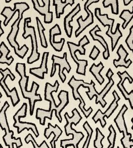 Odyssee Fabric by Camengo Black & White Odyssee Fabric by Camengo Black & White