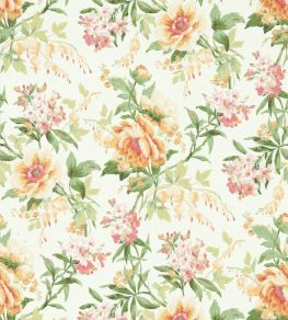Olivia Wallpaper by Sanderson Botanical Green/Orange