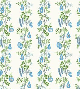 On The Vine Fabric by Scion Cornflower/Kelly Green On The Vine Fabric by Scion Cornflower/Kelly Green
